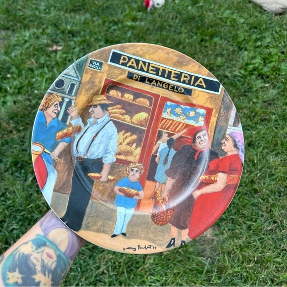 VTG Guy Buffet TUSCAN‎ STOREFRONTS Dinner Plate 10 7/8" Panetteria Replacement - Picture 4 of 6